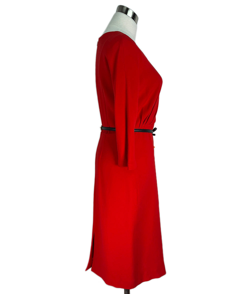 Christian Dior Red Silk Dress W/Black Leather Belt sz 10 l Michael's Luxury Consignment – Michael's Consignment NYC Christian Dior Red Silk Dress W/Black Leather Belt sz 10 l Michael's Luxury Consignment – Michael's Consignment NYC