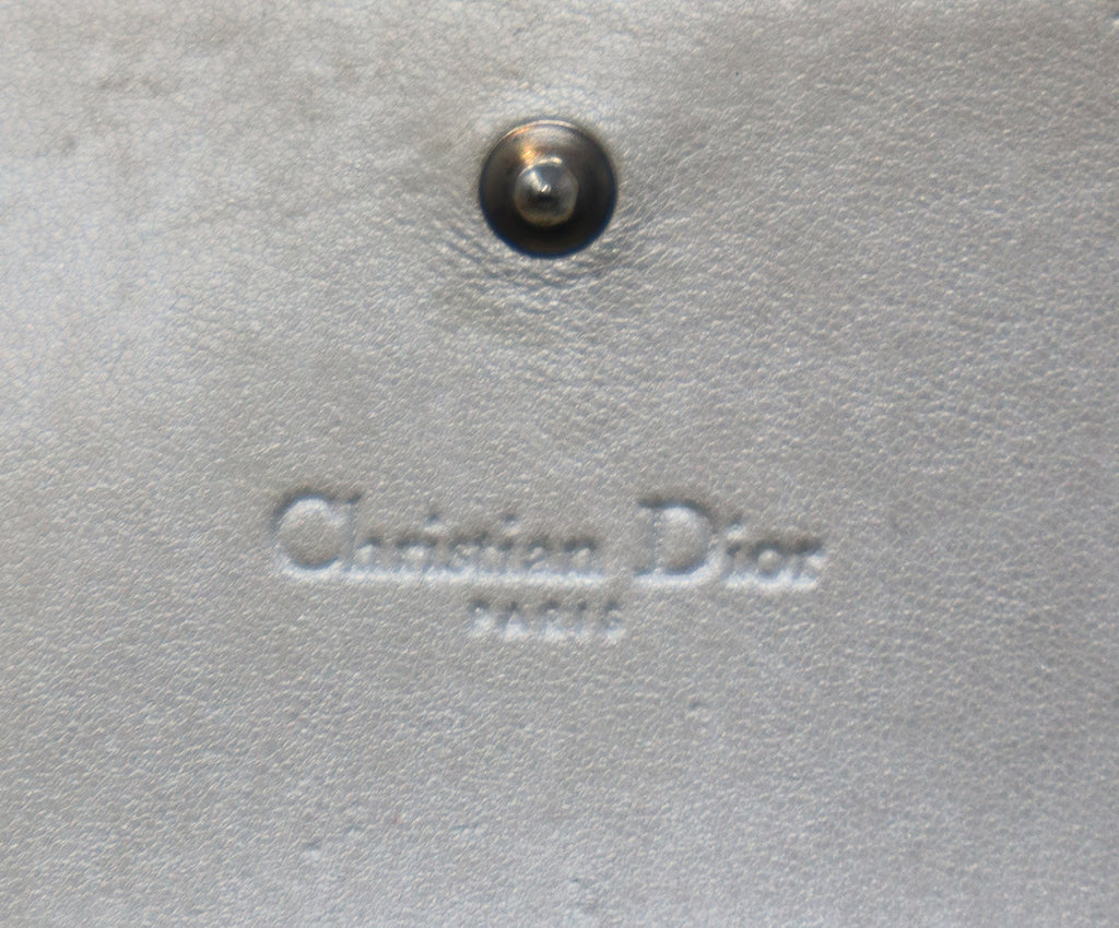 Christian Dior Silver Monogram Leather Wristlet 7