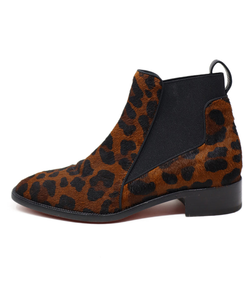 Christian Louboutin Animal Print Fur Booties 1