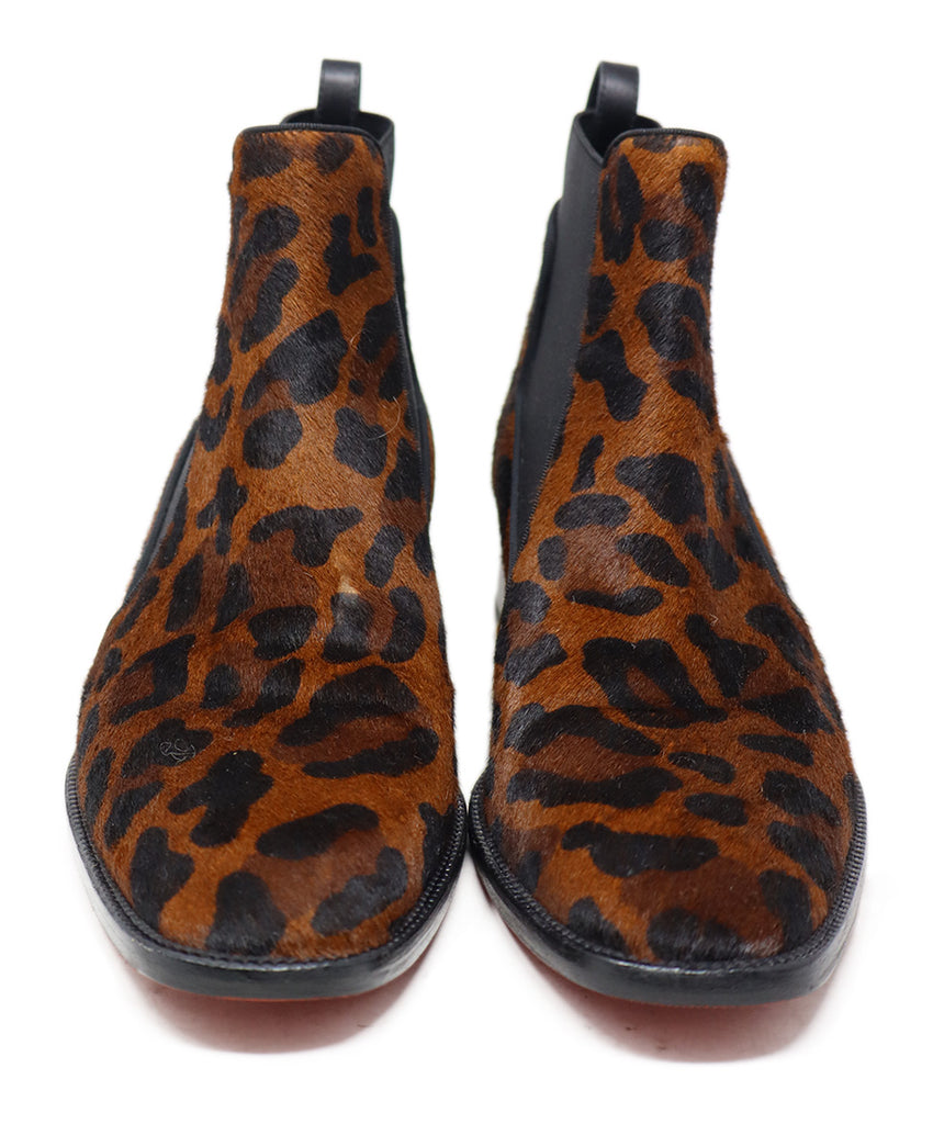 Christian Louboutin Animal Print Fur Booties 3