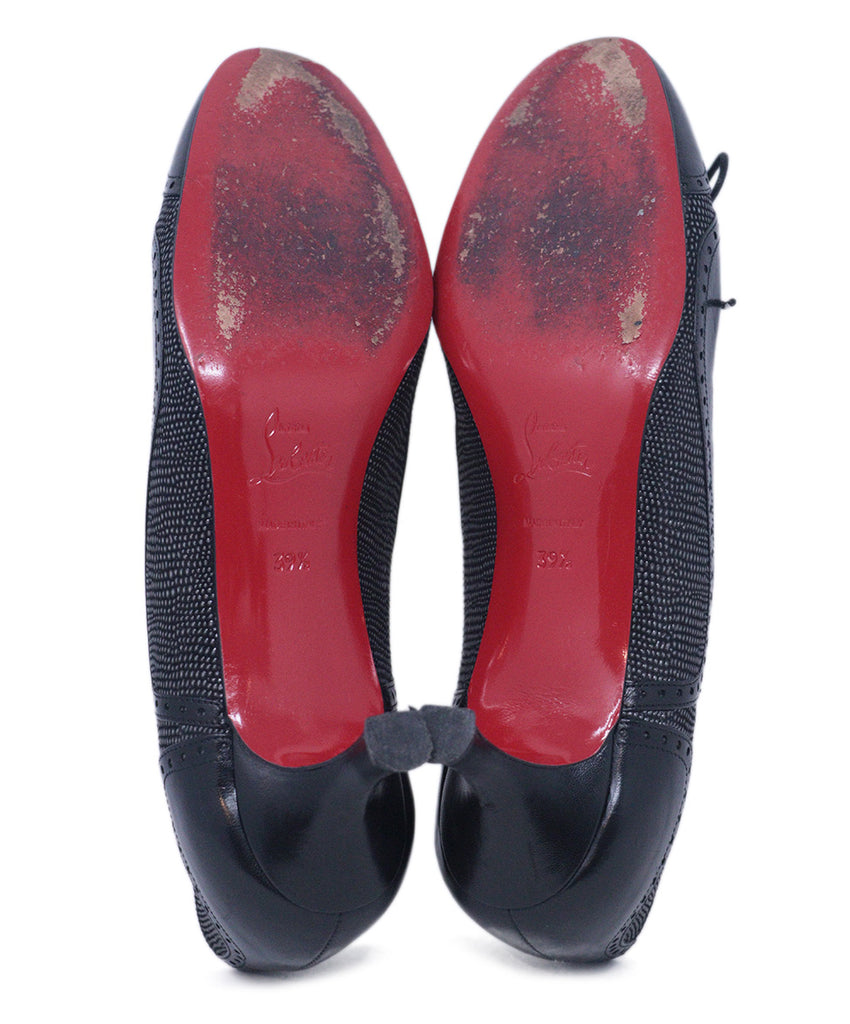 Christian Louboutin Black Leather Spectator Heels 4