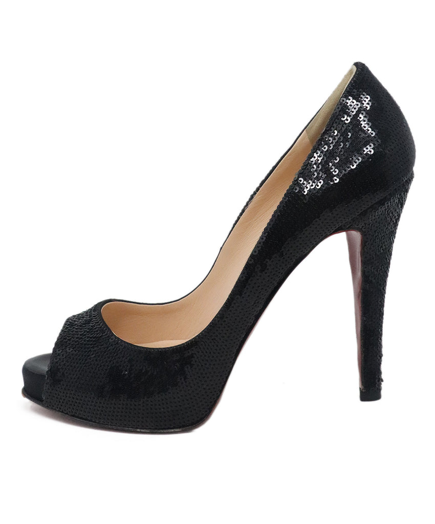 Christian Louboutin Black Sequin Heels 1