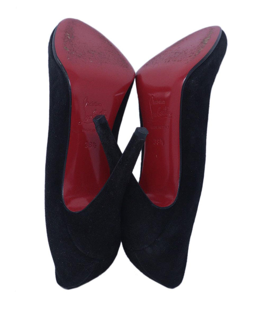 Christian Louboutin Black Suede Heels 4