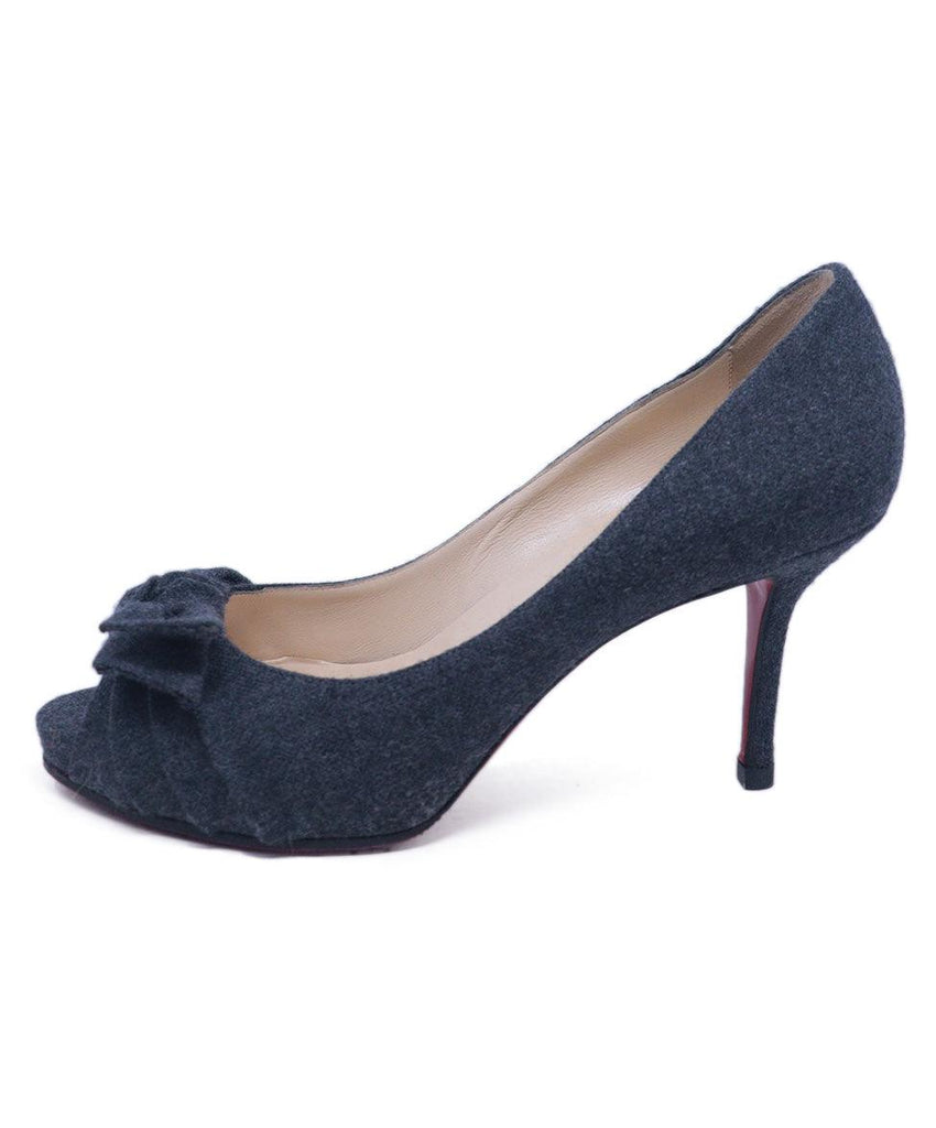 Christian Louboutin Grey Flannel Heels 1