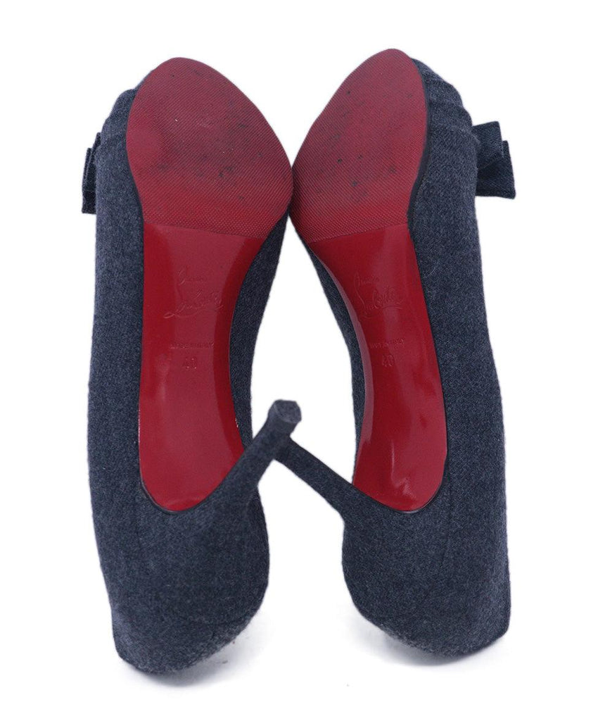 Christian Louboutin Grey Flannel Heels 4