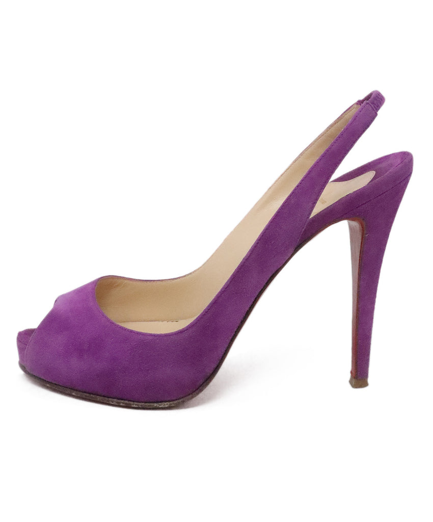 Christian Louboutin Purple Suede Slingbacks 1