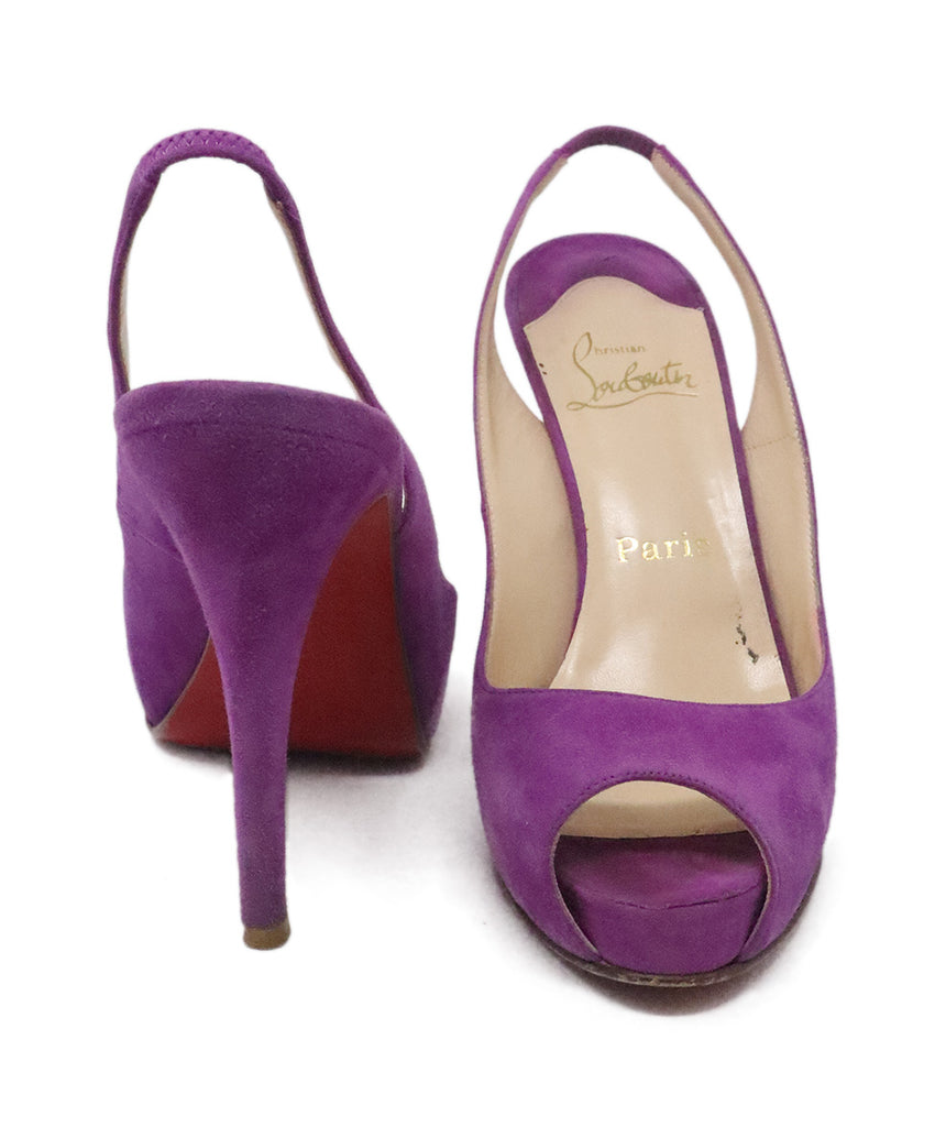 Christian Louboutin Purple Suede Slingbacks 2