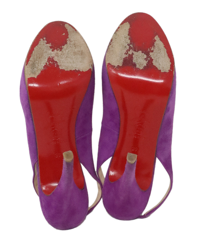 Christian Louboutin Purple Suede Slingbacks 4