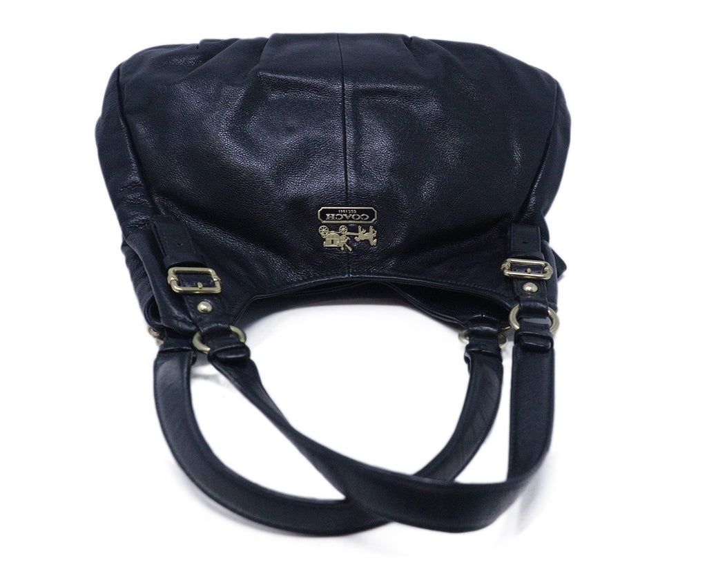 Coach Black Leather Hobo Bag 4