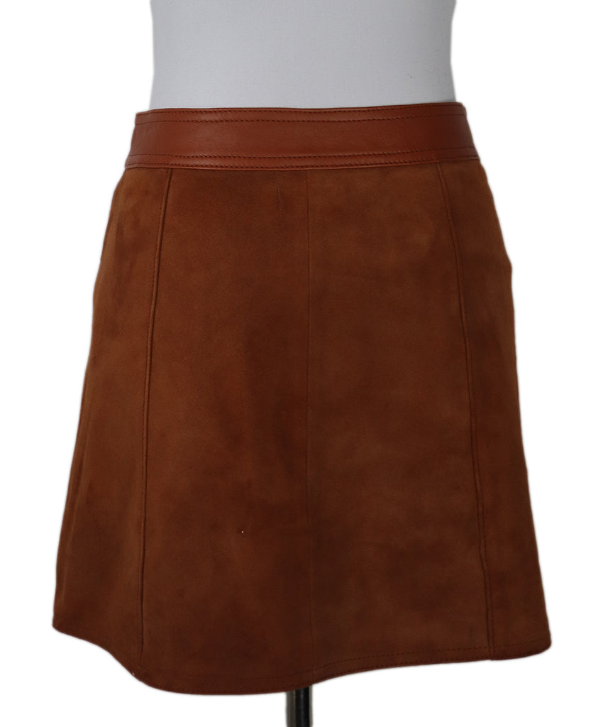 Coach Brown Suede Leather Mini Skirt 2