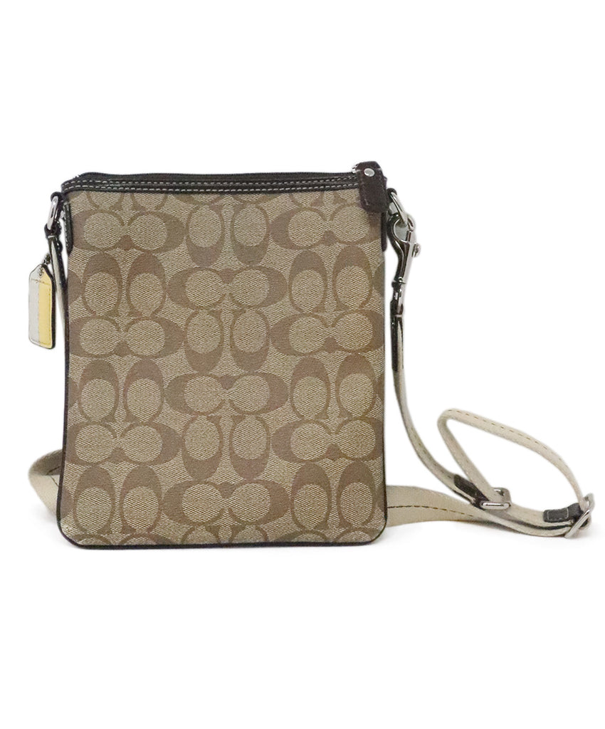 Coach Tan & Brown Logo Crossbody 2