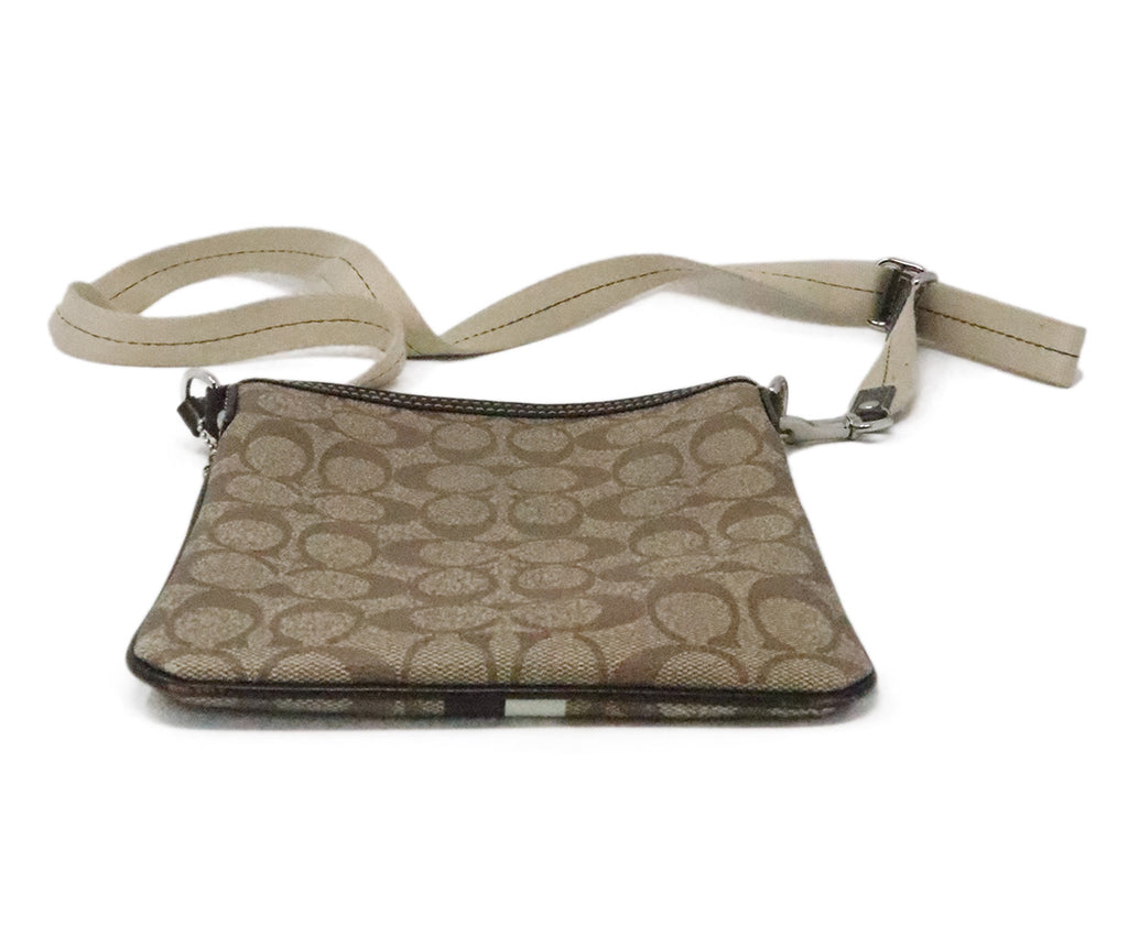 Coach Tan & Brown Logo Crossbody 3