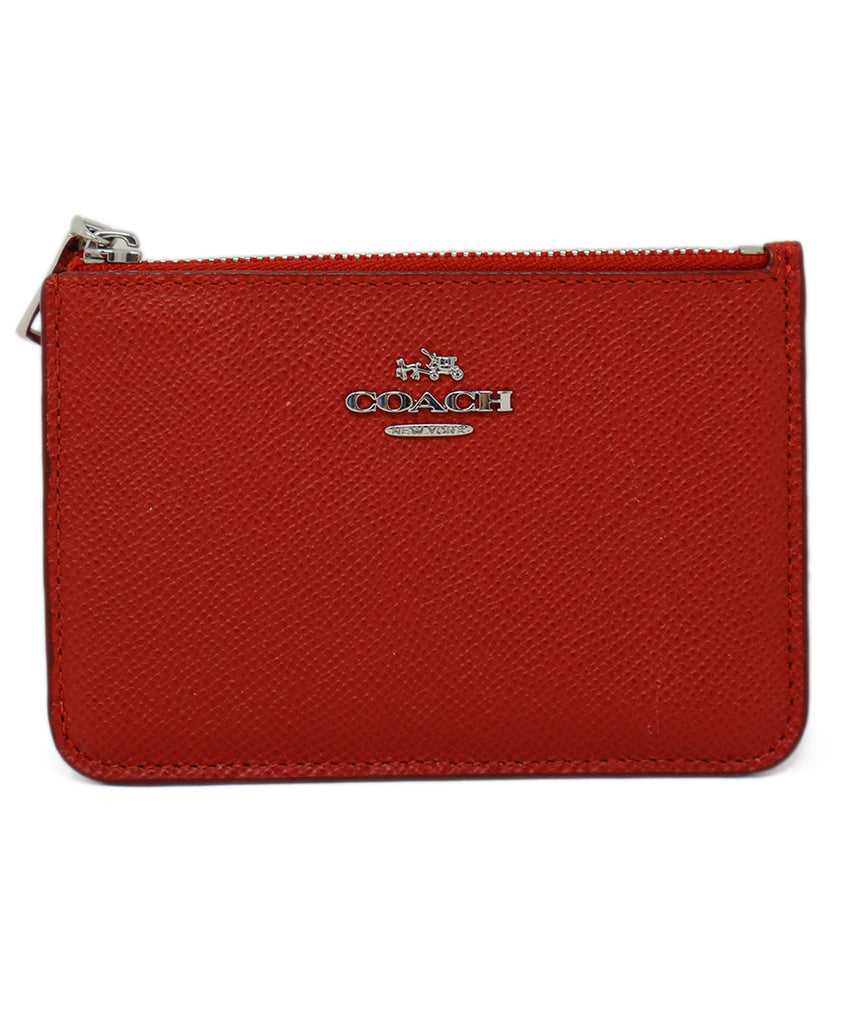 Coach Red Leather Leather Change Purse 