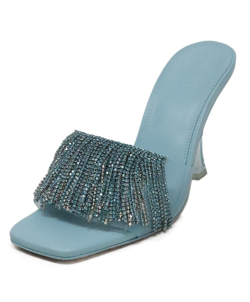 Cult Gaia Blue Rhinestone Heels 