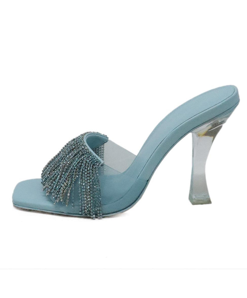 Cult Gaia Blue Rhinestone Heels 1