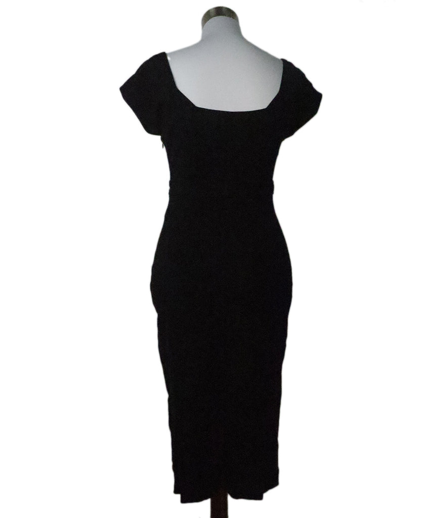 DVF Black Square Neck Dress 2