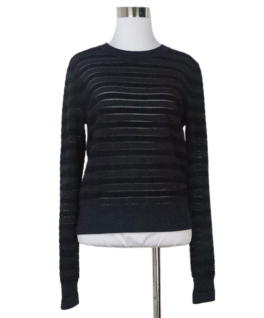 DVF Black & Blue Striped Sweater 