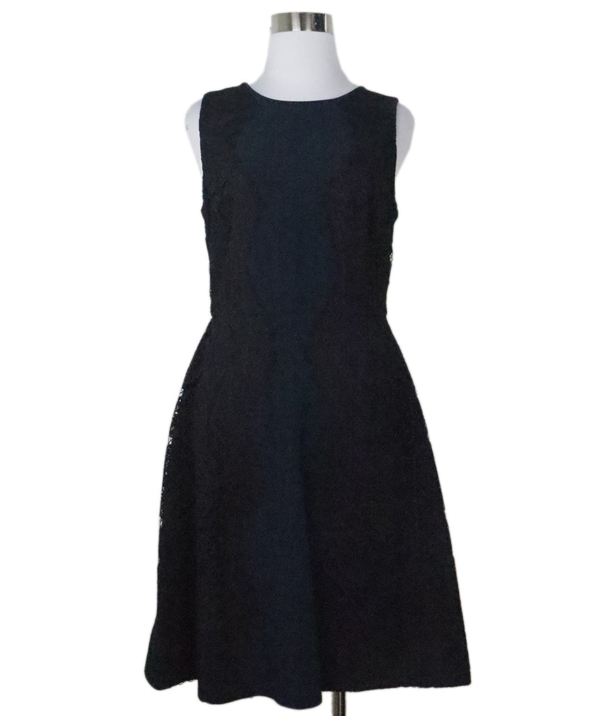 DVF Navy & Black Lace Dress 