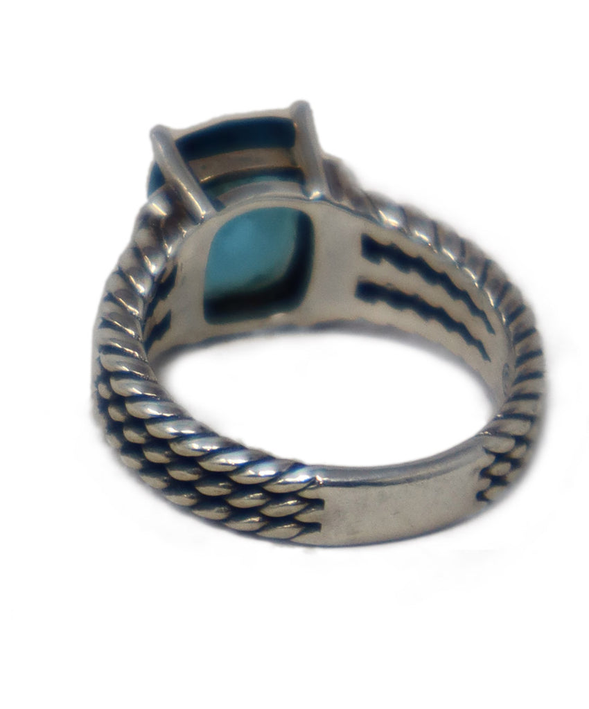 David Yurman Sterling Silver & Topaz Ring 3