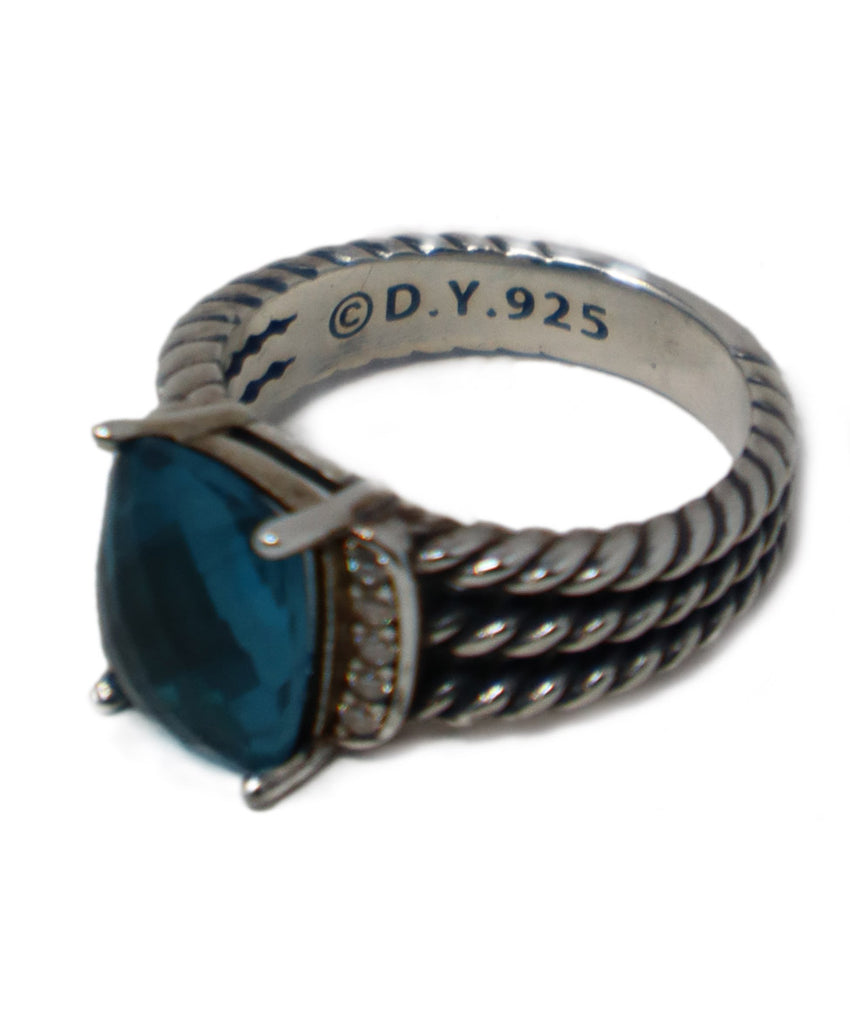 David Yurman Sterling Silver & Topaz Ring 2