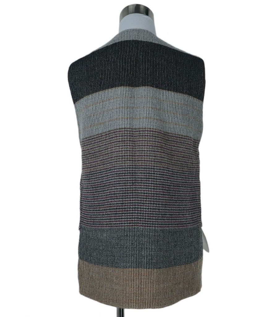 Derek Lam Grey & Burgundy Plaid Sleeveless Top 2