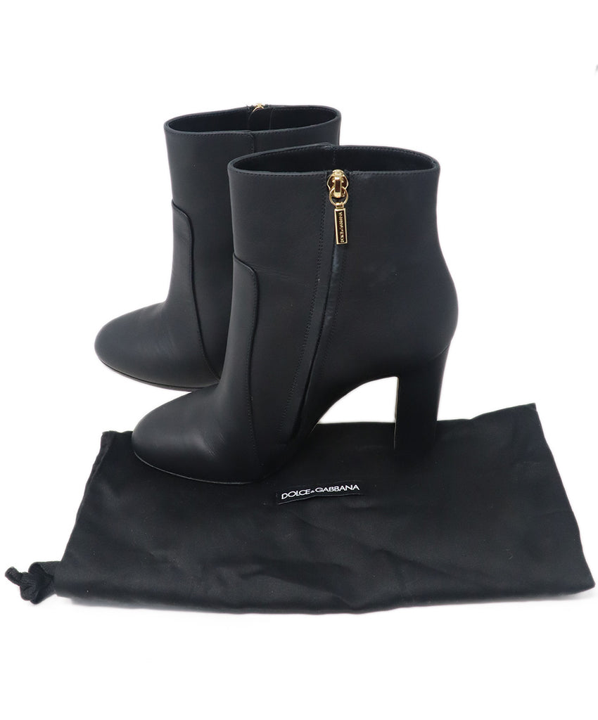 Dolce & Gabbana Black Leather Booties 5