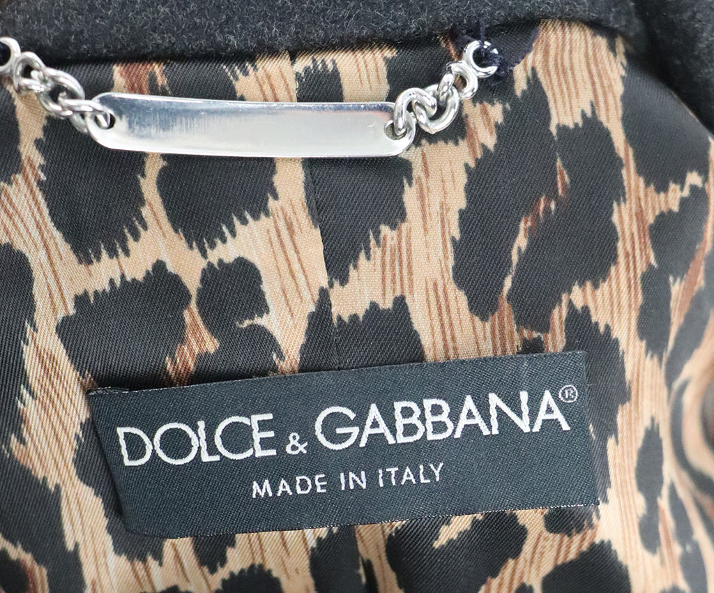 Dolce & Gabbana Coat Grey Charcoal Wool 3