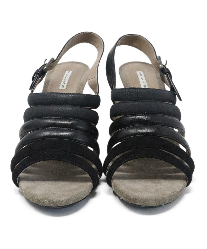 Dries Van Noten Black Suede & Leather Sandals 3