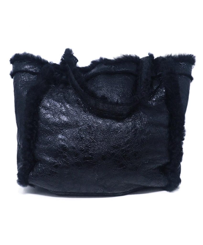 Dries Van Noten Black Leather Tote 2