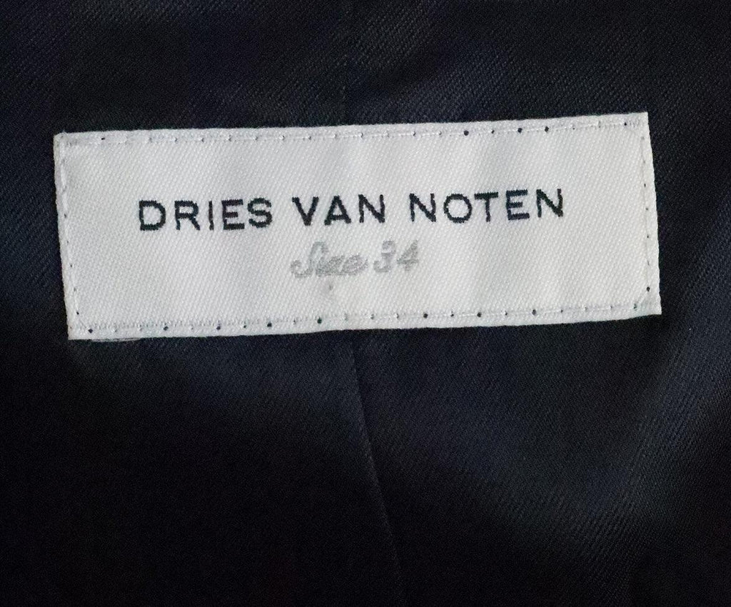 Dries Van Noten Navy Embroidered Jacket 3