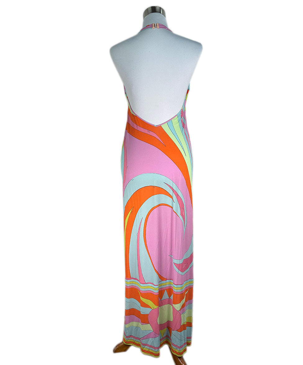 emilio pucci halter dress Runway Spring 2013 Emilio Pucci by Peter Dundas Look 41 White Silk Halter  Dress w Pockets main image 1