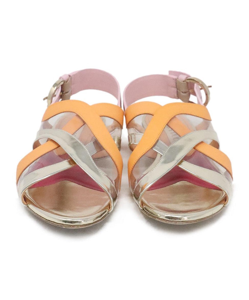 Emilio Pucci Orange & Pink Sandals 3