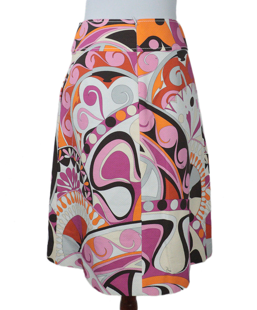 Emilio Pucci Pink & Brown Print Skirt 2