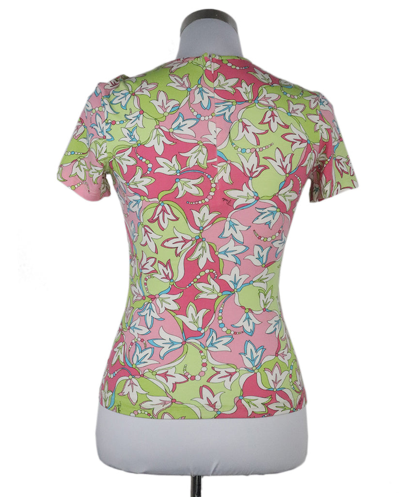 Emilio Pucci Pink & Green Cotton Top 2