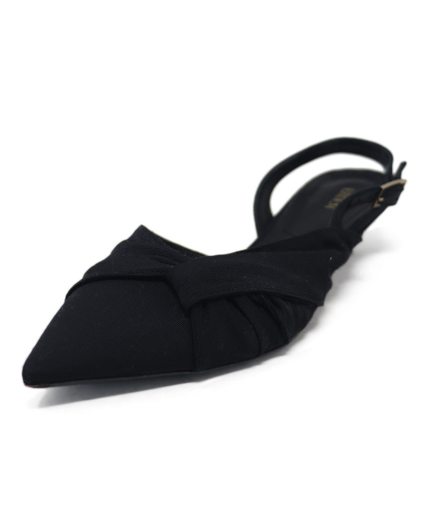 Erdem Black Silk Faille Slingbacks 