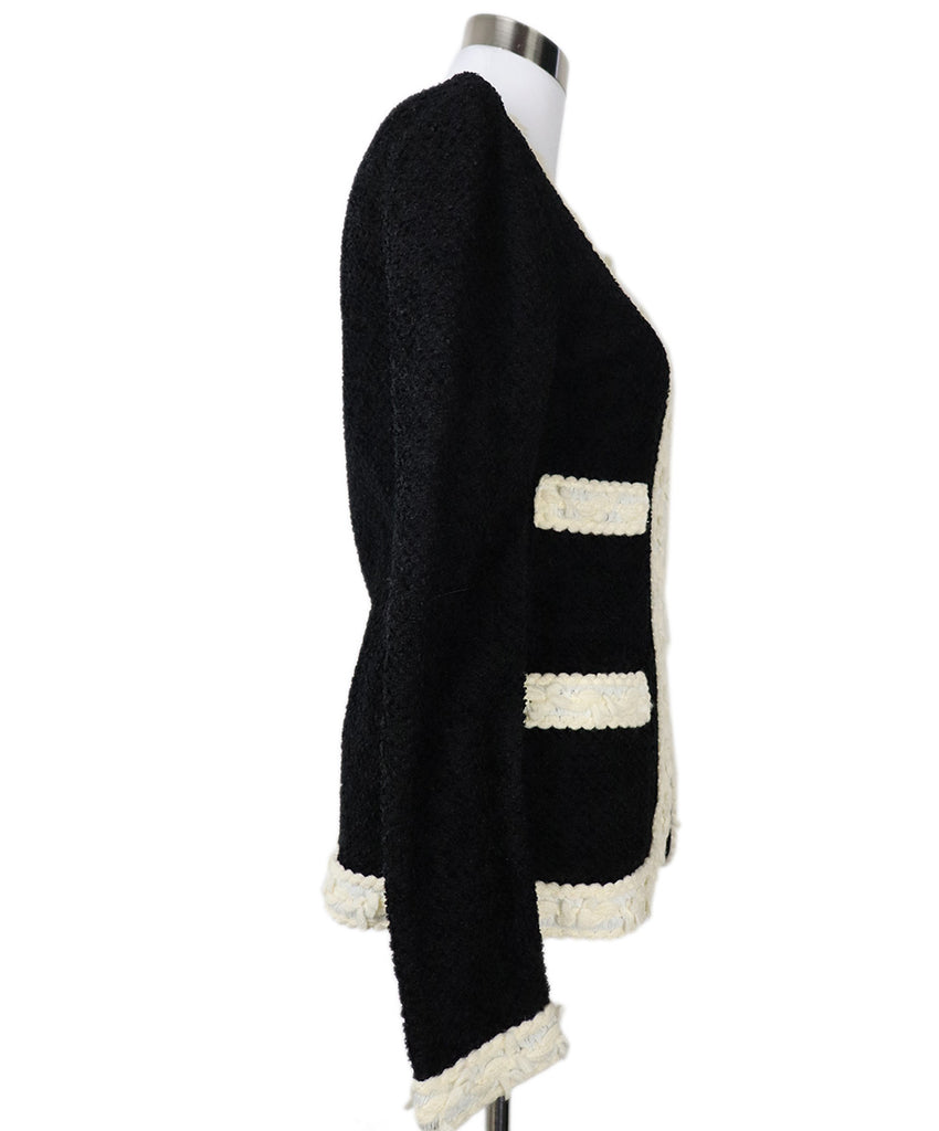 Escada Black & Ivory Trim Cardigan 1