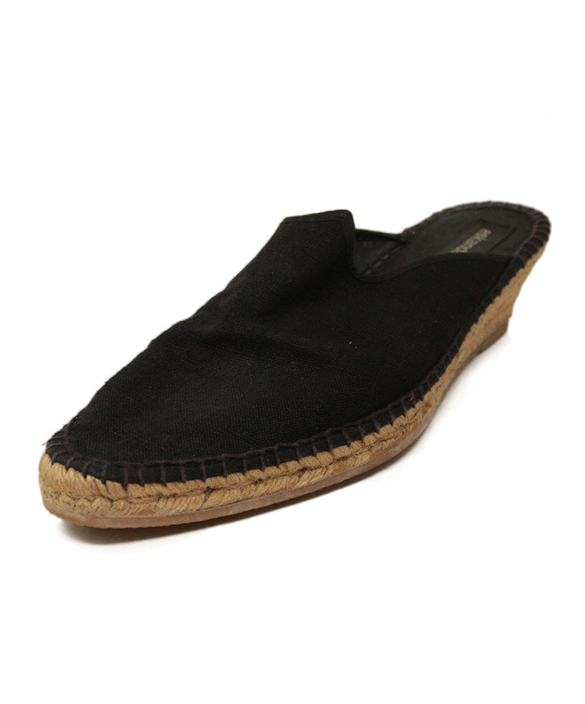 Eskandar Black Linen Espadrilles 