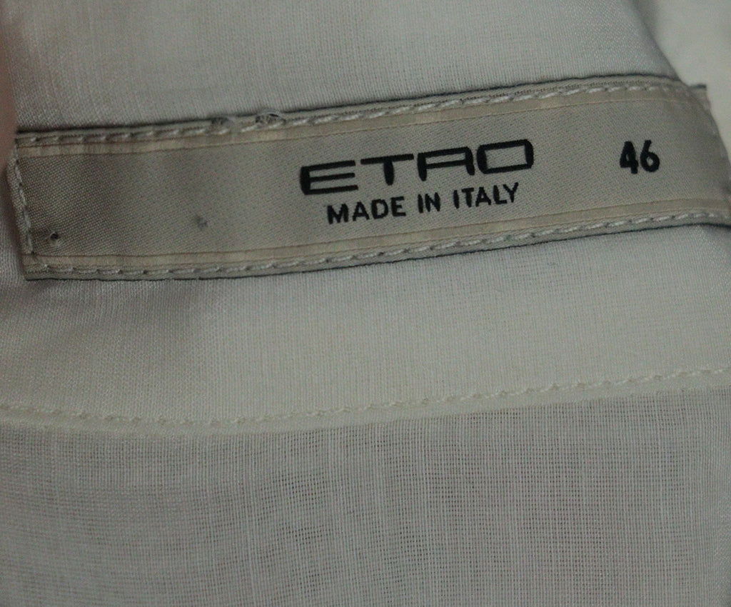 Etro Cream Embroidered Cotton Shirt 3