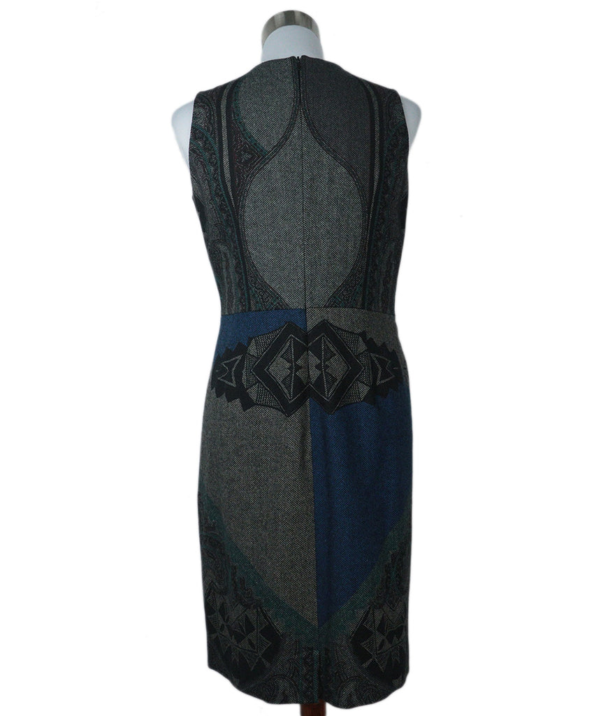 Etro Grey Print Wool Dress 2