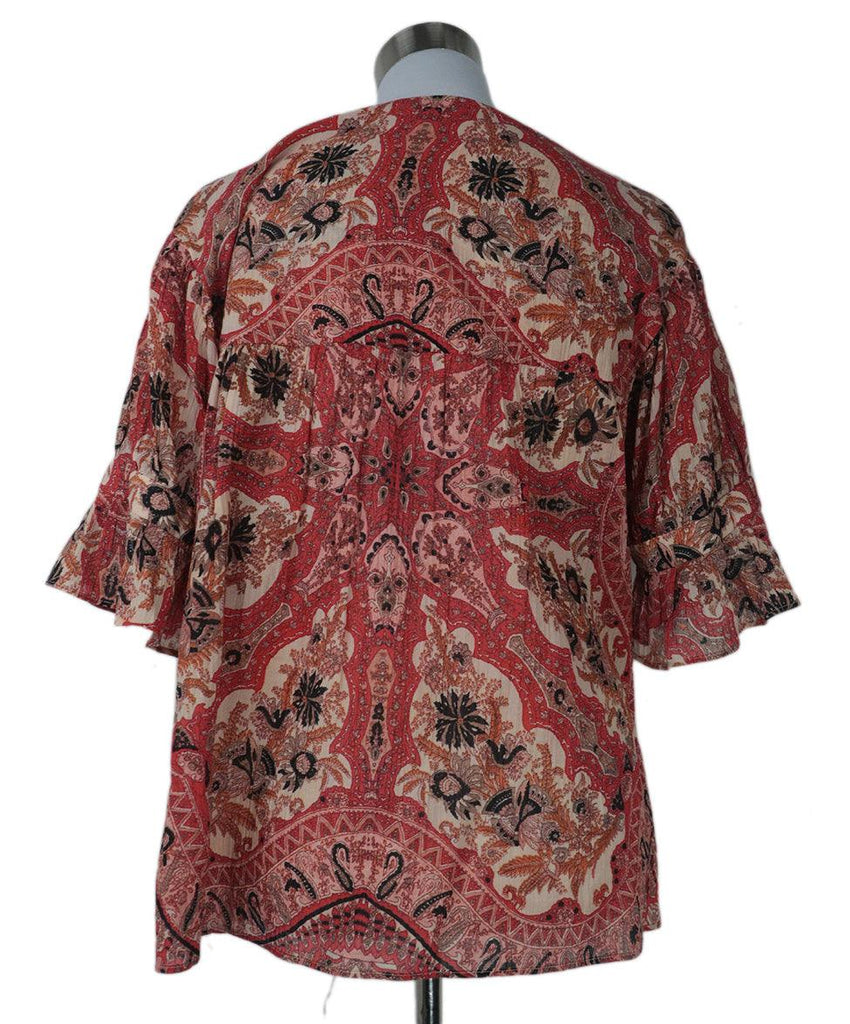 Etro Orange Paisley Print Blouse 2