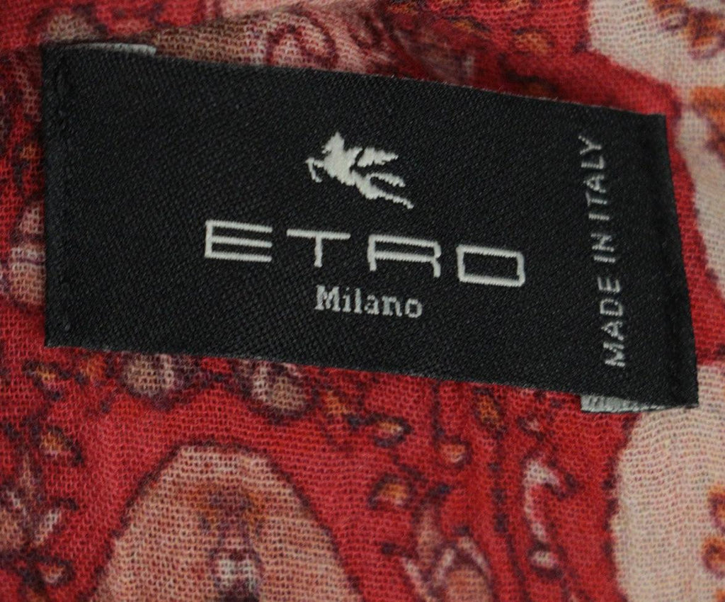 Etro Orange Paisley Print Blouse 3