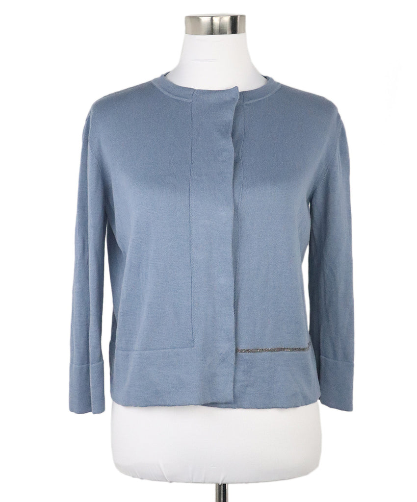 Fabiana Filippi Blue Cotton Sweater 