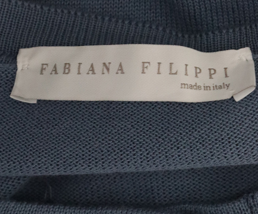 Fabiana Filippi Blue Cotton Sweater 3