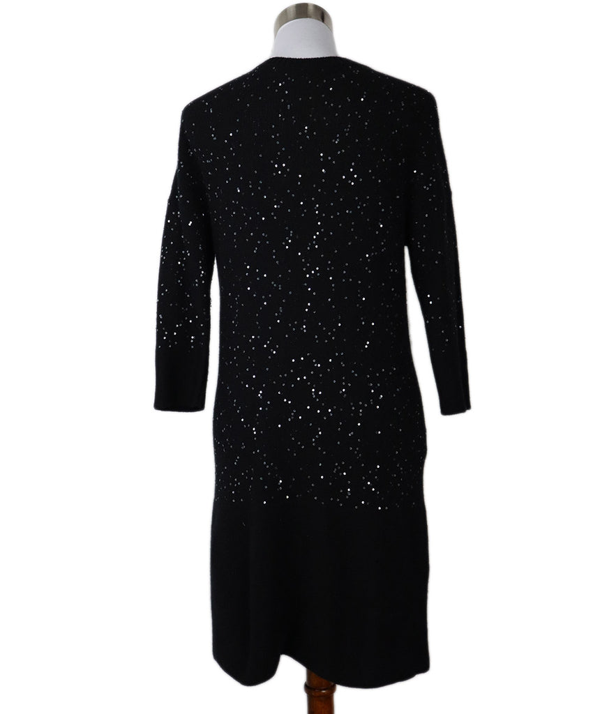 Fabiana Filippi Black Cashmere Sequin Dress 2