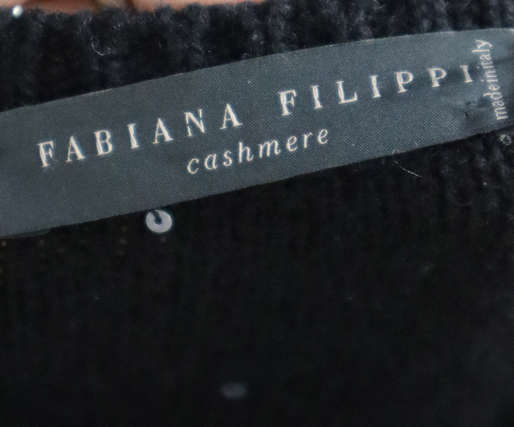 Fabiana Filippi Black Cashmere Sequin Dress 3