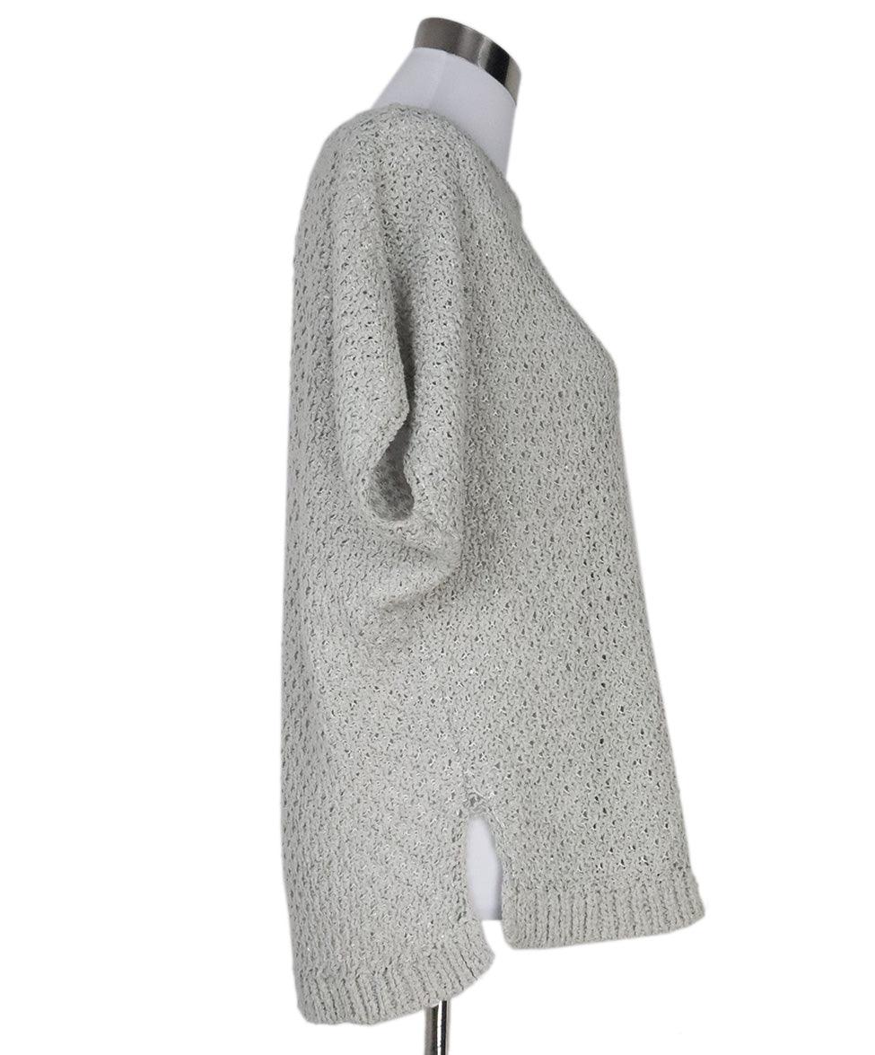 Fabiana Filippi Grey Knit Sequin Sweater sz 10