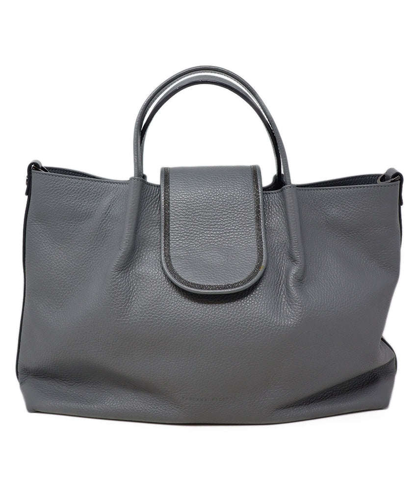 Fabiana Filippi Grey Leather Tote 