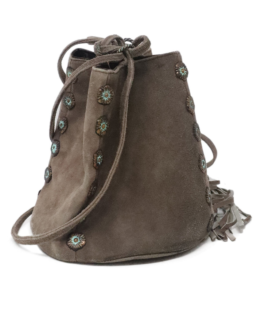 Farrutx Taupe Suede Shoulder Bag 1