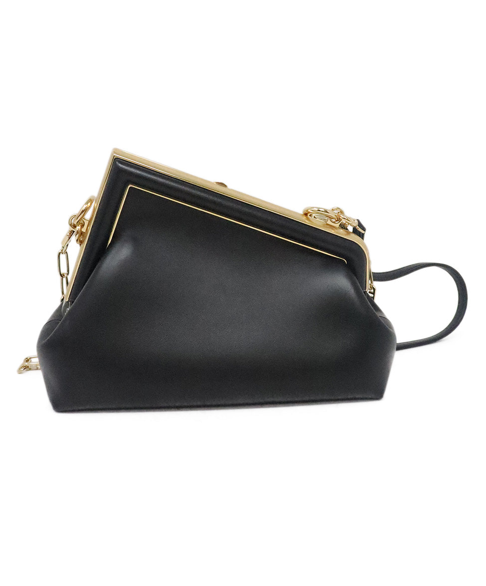 Fendi First Bag Leather Small Black