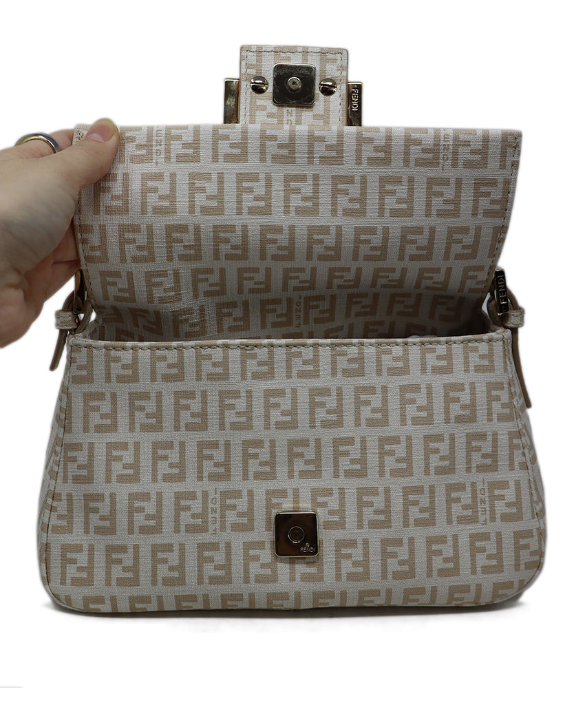 Fendi Neutral Monogram Print Shoulder Bag 6